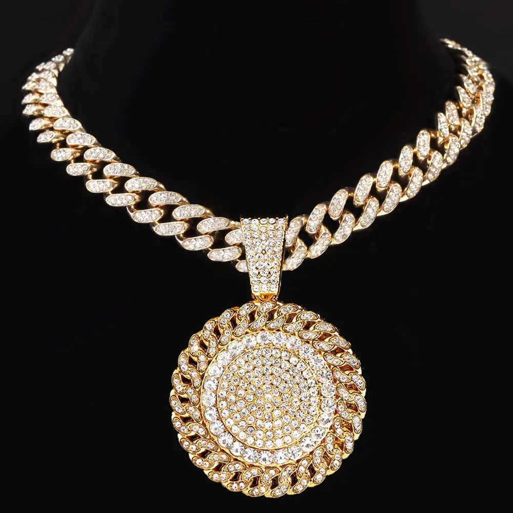 Hip hop Men Bling Crystal SunFlower Pendant Necklace with Iced Out 13mm Miami Cuban Link Chain Necklaces Women Fashion Jewelry
Hip hop Men Bling Crystal SunFlower Pendant Necklace with Iced Out 13mm Miami Cuban Link Chain Necklaces Women Fashion Jewelry