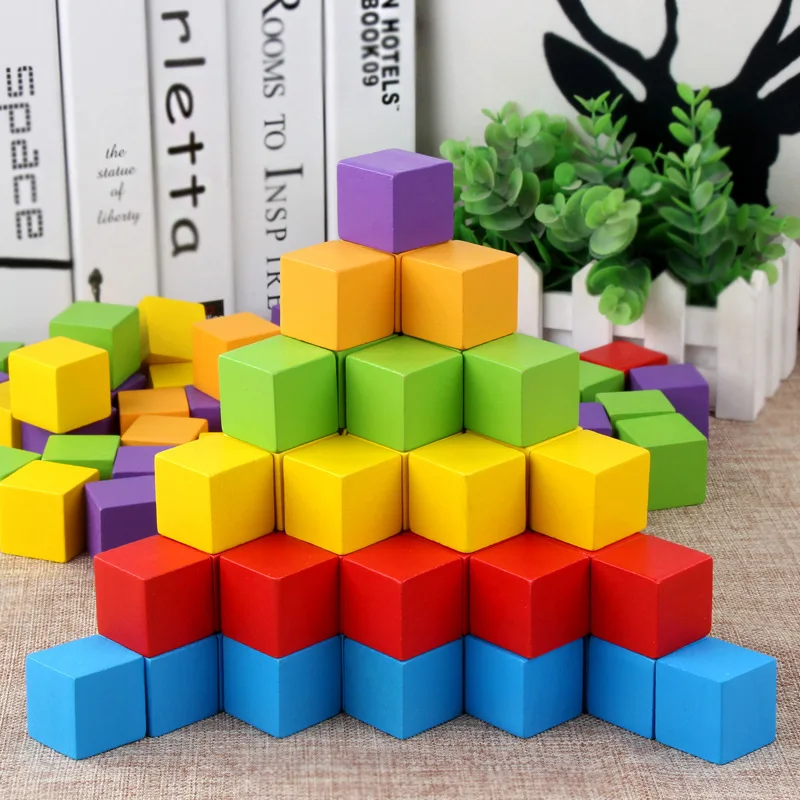 100pcs/bag 2.5X2.5CM Wooden Colorful Cubes Building Blocks Toy Baby Color and Geometric Shape Wood Educational Toys for Children
100pcs/bag 2.5X2.5CM Wooden Colorful Cubes Building Blocks Toy Baby Color and Geometric Shape Wood Educational Toys for Children