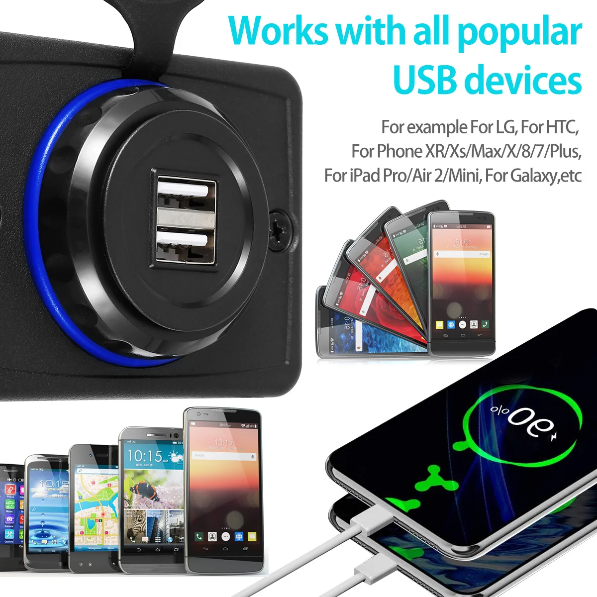 12/24V 30W Power Car Charger Adapter Dual USB Car Charger Socket Scratch-Proof Car Power Outlet Dustproof Cap Quick Car Charger
12/24V 30W Power Car Charger Adapter Dual USB Car Charger Socket Scratch-Proof Car Power Outlet Dustproof Cap Quick Car Charger