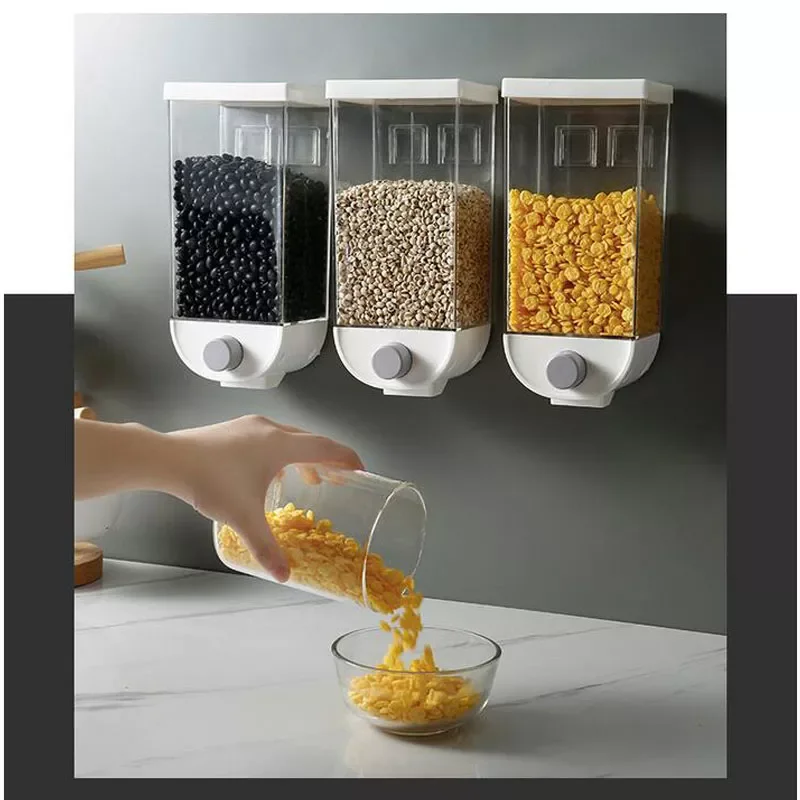NEW2023 Wall Mounted Press Cereals Dispenser Grain Storage Box Dry Food Container Organizer Kitchen Accessories Tools 1000/1500m
NEW2023 Wall Mounted Press Cereals Dispenser Grain Storage Box Dry Food Container Organizer Kitchen Accessories Tools 1000/1500m