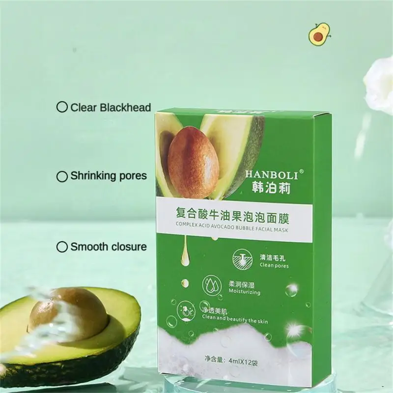 HANBOLI Avocado Bubble Facial Mask Moisturizing And Moisturizing Deep Cleaning Blackhead Removing And Pore Shrinking Facial Mask
HANBOLI Avocado Bubble Facial Mask Moisturizing And Moisturizing Deep Cleaning Blackhead Removing And Pore Shrinking Facial Mask