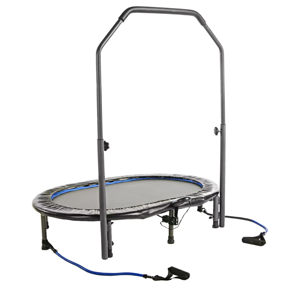 Stamina In Tone Oval Trampoline with Handlebar, 55" Diameter, Black trampoline 
Stamina In Tone Oval Trampoline with Handlebar, 55" Diameter, Black trampoline