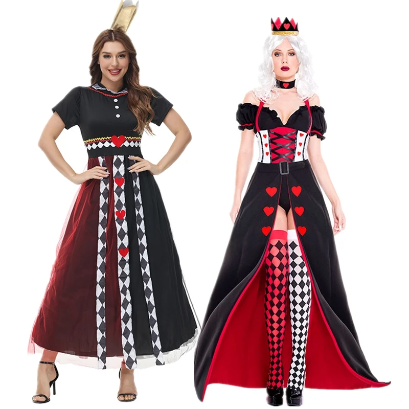 Halloween Costume Red Queen Poker Print Dress Alice Wonderland Peach Heart Role Performance Stage Costumes Dress
Halloween Costume Red Queen Poker Print Dress Alice Wonderland Peach Heart Role Performance Stage Costumes Dress
