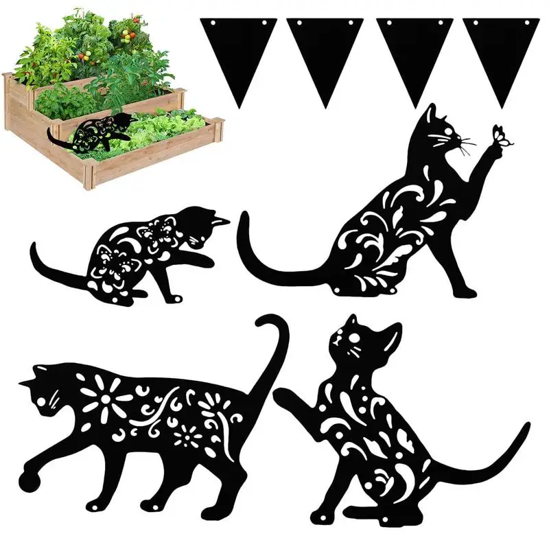 Black Cat Garden Stake Metal Cat Garden Statue With Silhouette Design 3/4 Pcs Garden Supplies For Friends Relatives Neighbors To
Black Cat Garden Stake Metal Cat Garden Statue With Silhouette Design 3/4 Pcs Garden Supplies For Friends Relatives Neighbors To