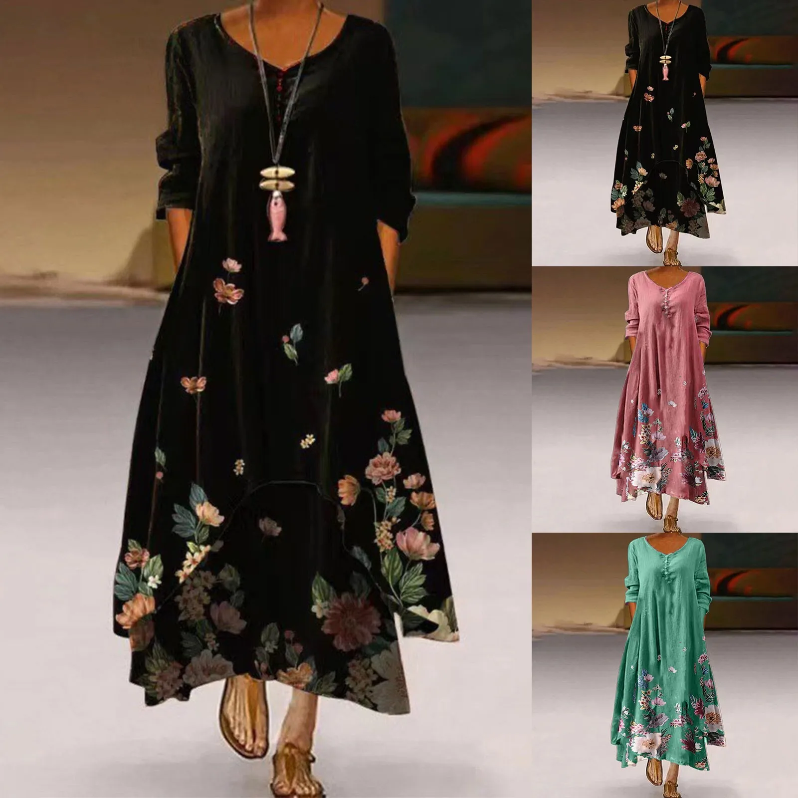 Loose Casual O Neck Long Dress Solid Women Dress Sleeve Long Womens Cold Shoulder with Pockets Casual Swing T Shirt Dress
Loose Casual O Neck Long Dress Solid Women Dress Sleeve Long Womens Cold Shoulder with Pockets Casual Swing T Shirt Dress