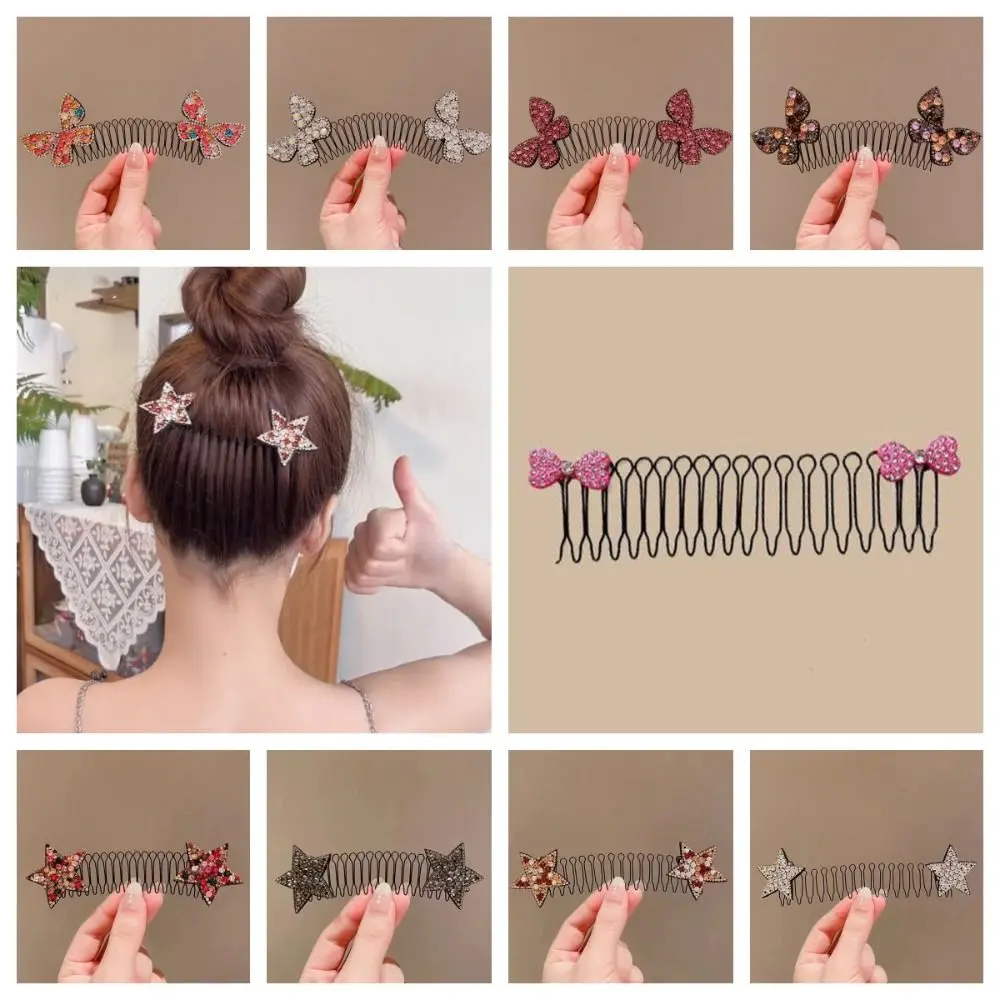 Rhinestone U Shape Hair Styling Comb Fashion Star Bow Spring Hair Comb Teeth Headwear Fixed Combs Children
Rhinestone U Shape Hair Styling Comb Fashion Star Bow Spring Hair Comb Teeth Headwear Fixed Combs Children