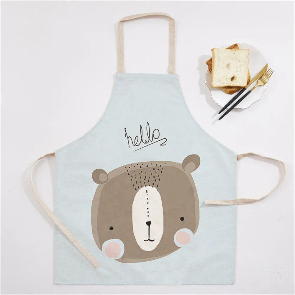 Льняной фартук с мультяшным кроликом и цветочным рисунком
Льняной фартук с мультяшным кроликом и цветочным рисунком