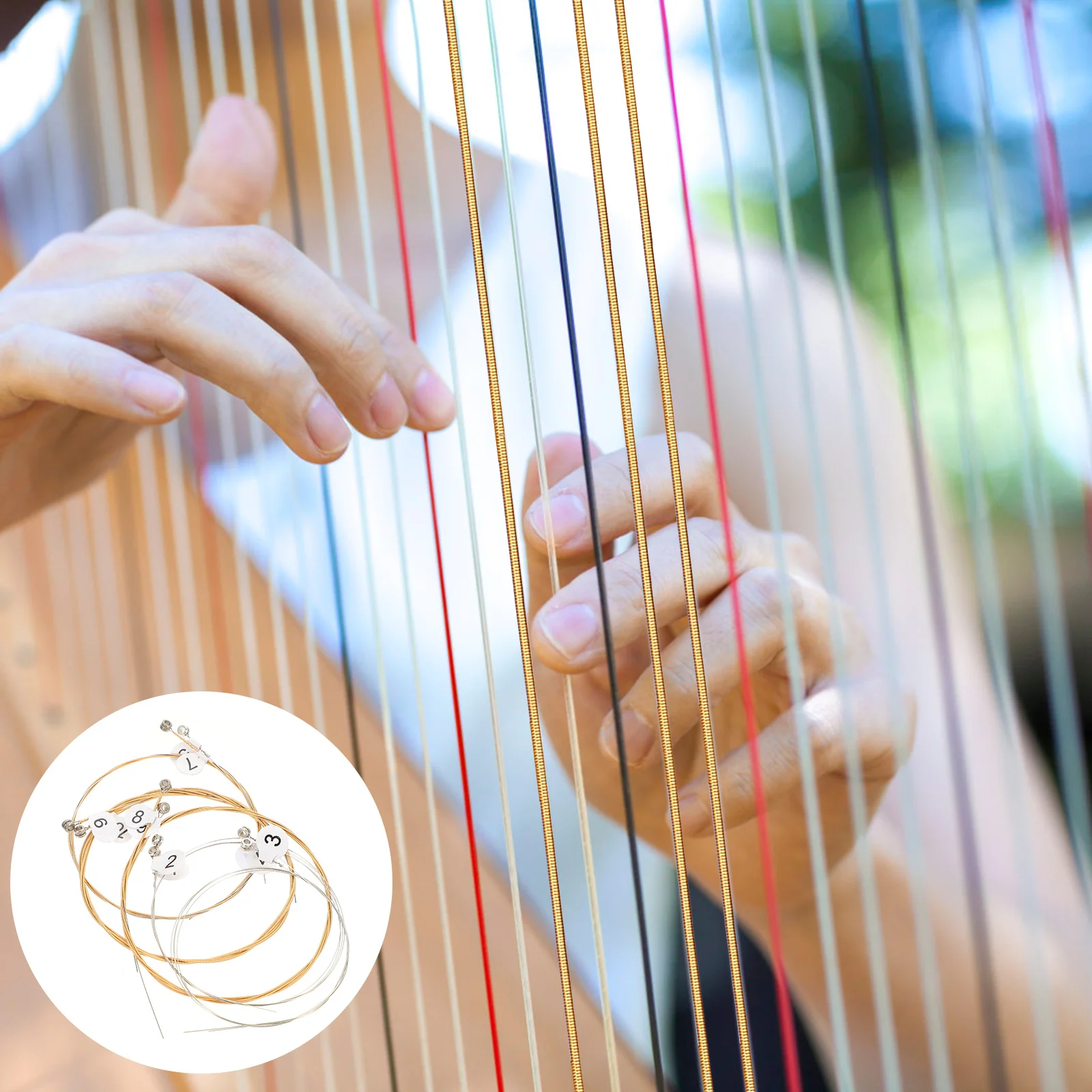 10 Pcs Guitar Accessory Harp Strings Instrument Accessories Appendix Musical Steel Durable Lyre Parts
10 Pcs Guitar Accessory Harp Strings Instrument Accessories Appendix Musical Steel Durable Lyre Parts