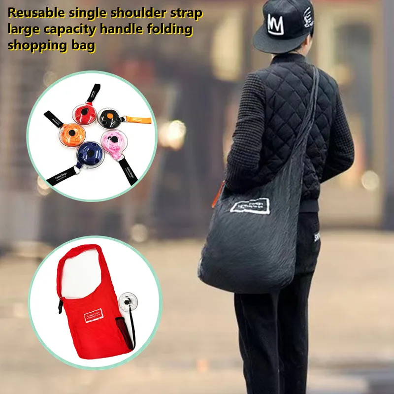 Многоразовая складная сумка для покупок, с крючком для хранения
Многоразовая складная сумка для покупок, с крючком для хранения