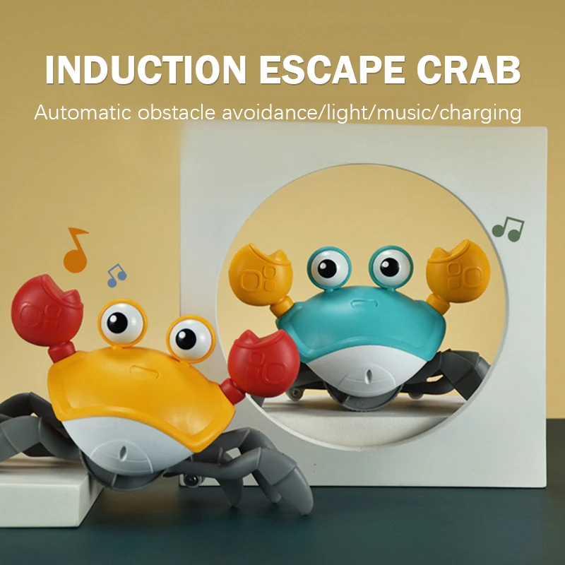Induction Escape Crab Rechargeable Electric Pet Musical Toys Children'S Toys Crawling Crab Baby Toy with Music and LED Light Up
Induction Escape Crab Rechargeable Electric Pet Musical Toys Children'S Toys Crawling Crab Baby Toy with Music and LED Light Up