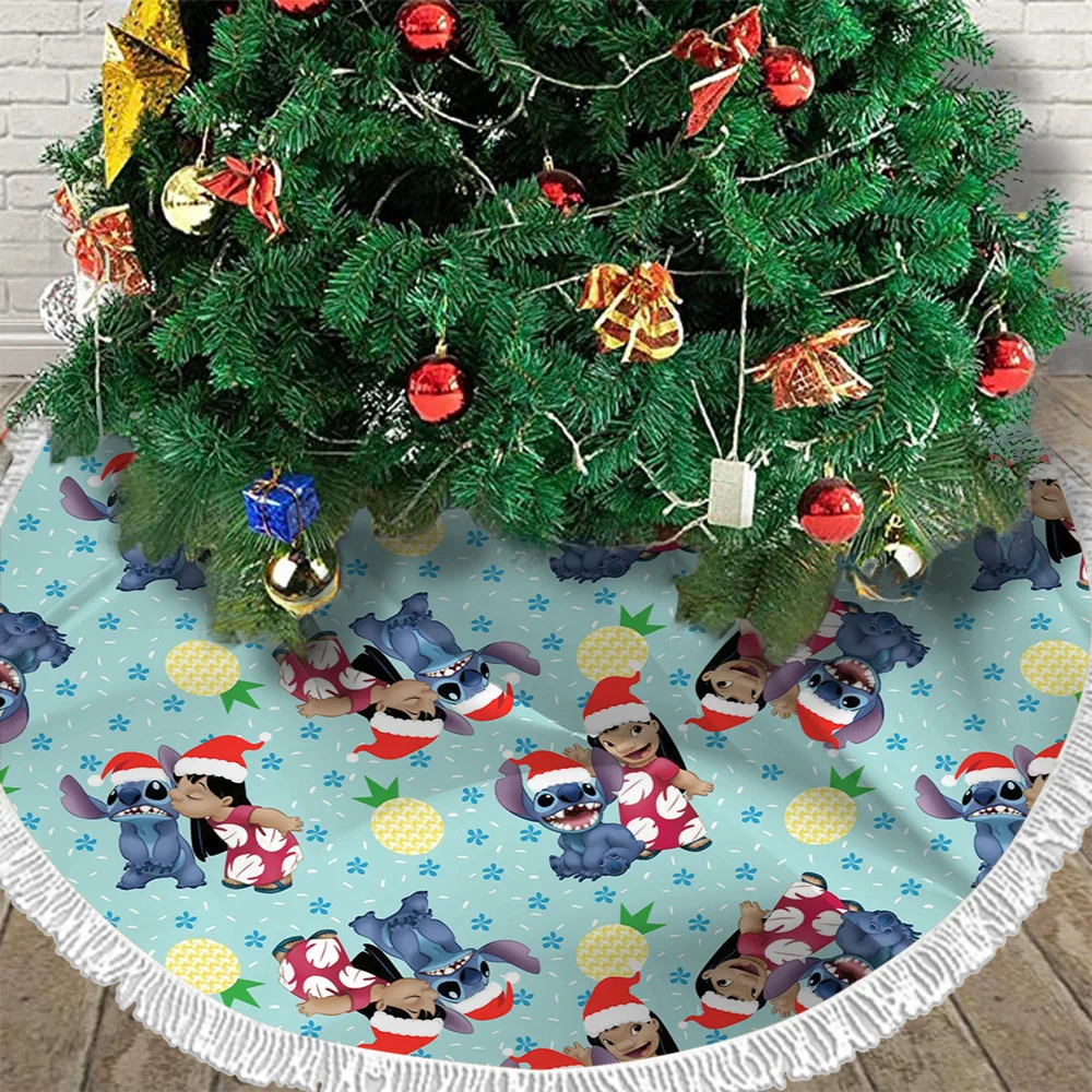 Disney Cartoon Lilo & Stitch Christmas Tassel Tree Skirt Decorative Floor Mat Mickey Anna Elsa Olaf Printed Christmas Tree Apron
Disney Cartoon Lilo & Stitch Christmas Tassel Tree Skirt Decorative Floor Mat Mickey Anna Elsa Olaf Printed Christmas Tree Apron
