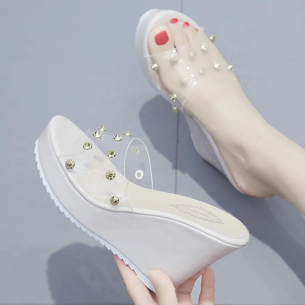 Fashion Women Platform Slippers Summer Fish Mouth High Heel Shoes Woman PVC Transparent Wedges Sandals Jelly Shoes Ladies Slides
Fashion Women Platform Slippers Summer Fish Mouth High Heel Shoes Woman PVC Transparent Wedges Sandals Jelly Shoes Ladies Slides