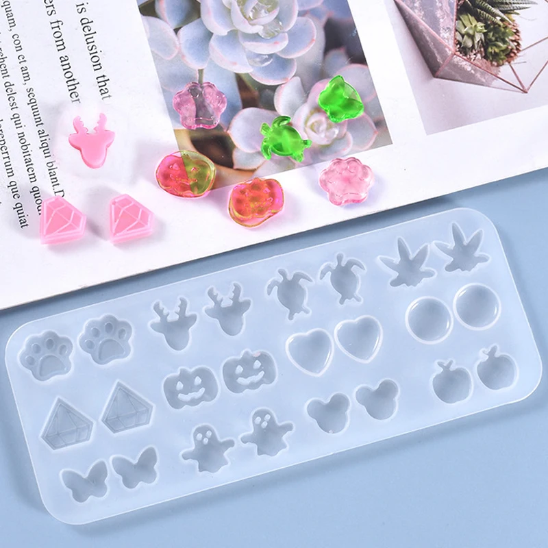 Cute Ear Studs Combination Silicone Mold for Making Jewelry Ear Stud Cap Resin Mold DIY Jewelry Accessories Casting Mold
Cute Ear Studs Combination Silicone Mold for Making Jewelry Ear Stud Cap Resin Mold DIY Jewelry Accessories Casting Mold