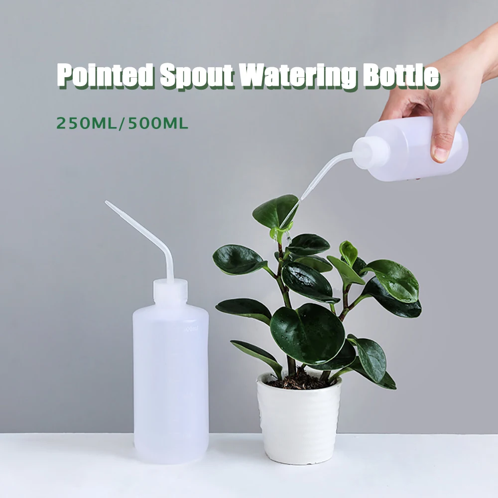 

250/500ml Plastic Water Beak Squeeze Bottle Pouring Kettle Tool Succulents Potted Plant Flower Watering Can Gardening Tools