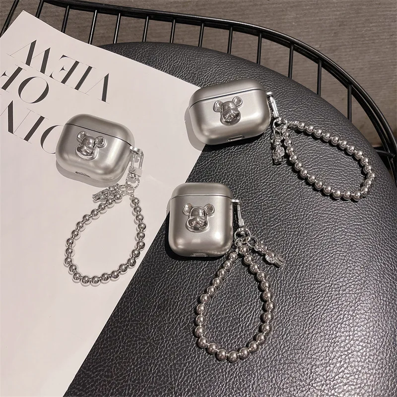 Matte Fashion Bear Chain Case for AirPods 1 2 3 Pro Case Cover Bluetooth Earbuds Charging Box Protective Cases for Airpods Case
Matte Fashion Bear Chain Case for AirPods 1 2 3 Pro Case Cover Bluetooth Earbuds Charging Box Protective Cases for Airpods Case