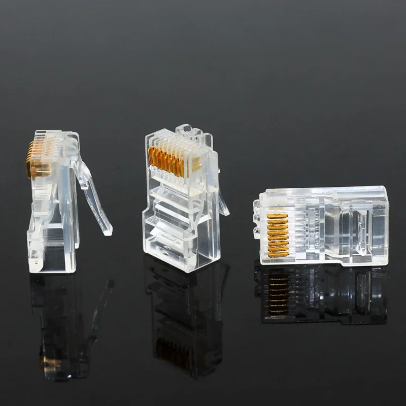 20/50/100PCS RJ45 Ethernet Cables Module Plug Network Connector RJ-45 Crystal Heads Cat5 Cat5e Gold Plated Network Cable
20/50/100PCS RJ45 Ethernet Cables Module Plug Network Connector RJ-45 Crystal Heads Cat5 Cat5e Gold Plated Network Cable