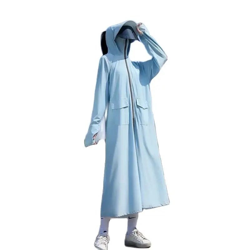 Sunscreen wWomen's Summer New Loose Hooded Riding Electric Bike Long Body Sun-protective Clothing Anti-ultraviolet Blouse Coat.
Sunscreen wWomen's Summer New Loose Hooded Riding Electric Bike Long Body Sun-protective Clothing Anti-ultraviolet Blouse Coat.