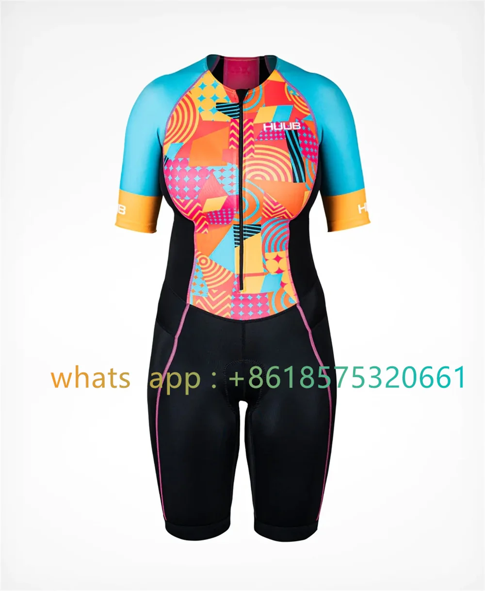 

Женский костюм для триатлона Huub Tri, летний костюм для езды на велосипеде и триатлона с коротким рукавом, костюм для команды, трико для езды на велосипеде