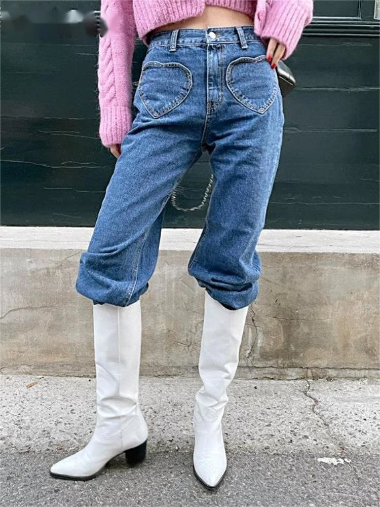 Hot sale 2023 Korean Style New Korean Style Dark Blue Wide Leg Pants Love Pocket High Waist Jeans,Fashion Pure cotton Pants
Hot sale 2023 Korean Style New Korean Style Dark Blue Wide Leg Pants Love Pocket High Waist Jeans,Fashion Pure cotton Pants