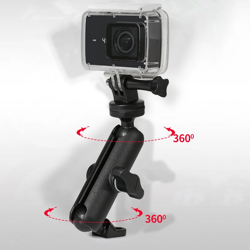 

Вращающийся на 360 градусов держатель камеры на мотоцикл велосипед зеркало на руль кронштейн крепления для GoPro Hero8/7/6/5/4/3 + аксессуары для экшн-...