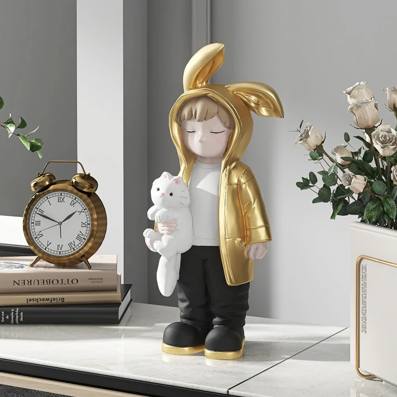 Resin Rabbit Boy Sculpture Home Decor Crafts Room Decoration Study Office Wine Cabinet Ornament Children's Room Statue
Resin Rabbit Boy Sculpture Home Decor Crafts Room Decoration Study Office Wine Cabinet Ornament Children's Room Statue