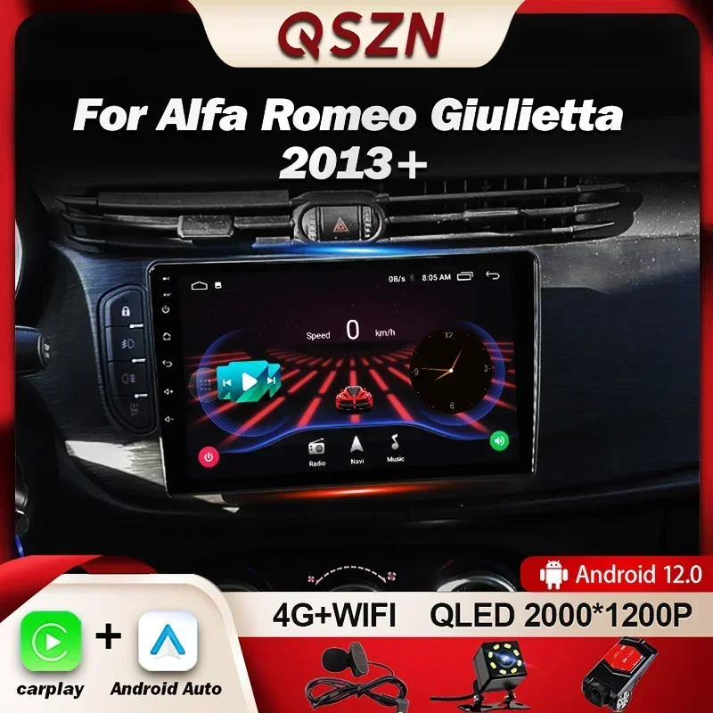 Автомобильный радиоприемник QSZN для Alfa Romeo Giulietta 2013 + мультимедийный видеоплеер GPS