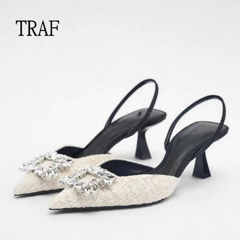 TRAF Shoes For Women Pumps 2023 Rhinestone Square Elegant Woman Heeled Shoes Office Lady High Heels Shoes Woman Designer Luxury
TRAF Shoes For Women Pumps 2023 Rhinestone Square Elegant Woman Heeled Shoes Office Lady High Heels Shoes Woman Designer Luxury