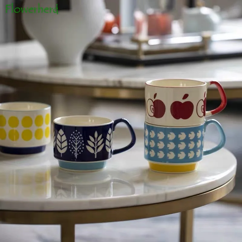 Creative Porcelain Breakfast Milk Cup Personality Home Hand-painted Coffee Cup Couple Breakfast Ceramic Mugs Coffee Cups
Creative Porcelain Breakfast Milk Cup Personality Home Hand-painted Coffee Cup Couple Breakfast Ceramic Mugs Coffee Cups