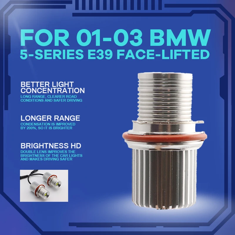 For BMW 5 series E39 face-lifted 2001-2003 High Power LED Day light No Error 3-year Warraty IP65 White LED angel eyes light
For BMW 5 series E39 face-lifted 2001-2003 High Power LED Day light No Error 3-year Warraty IP65 White LED angel eyes light