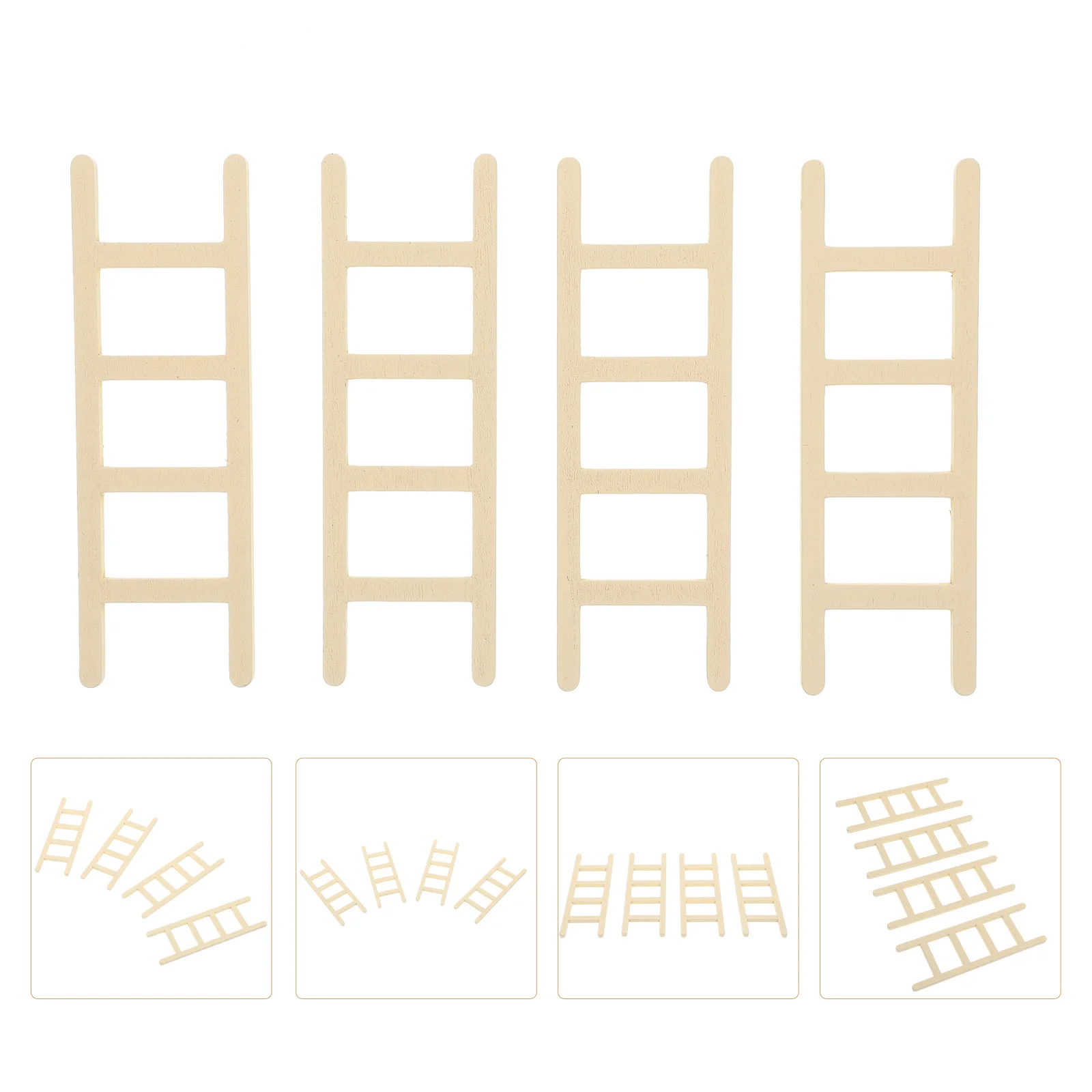 4 Pcs Mini Ladder Wooden Outdoor Furniture Simulation Creative House Accessory Props Ornament Layout Photo 
4 Pcs Mini Ladder Wooden Outdoor Furniture Simulation Creative House Accessory Props Ornament Layout Photo