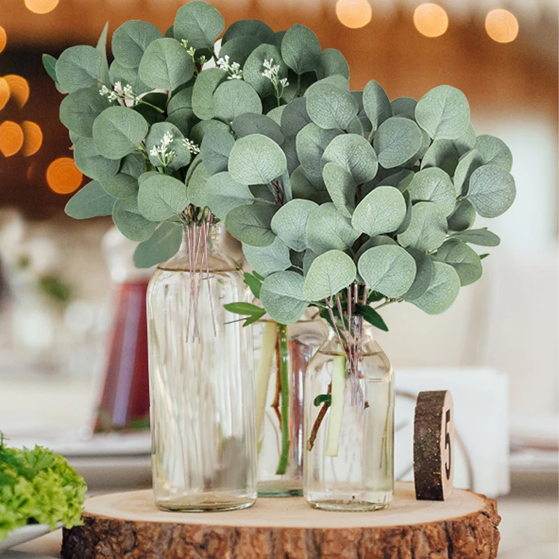 10PC Artificial Eucalyptus Leaves Stems Silver Dollar Eucalyptus Fake Plants Christmas Bouquets Wedding Greenery Home Decor
10PC Artificial Eucalyptus Leaves Stems Silver Dollar Eucalyptus Fake Plants Christmas Bouquets Wedding Greenery Home Decor