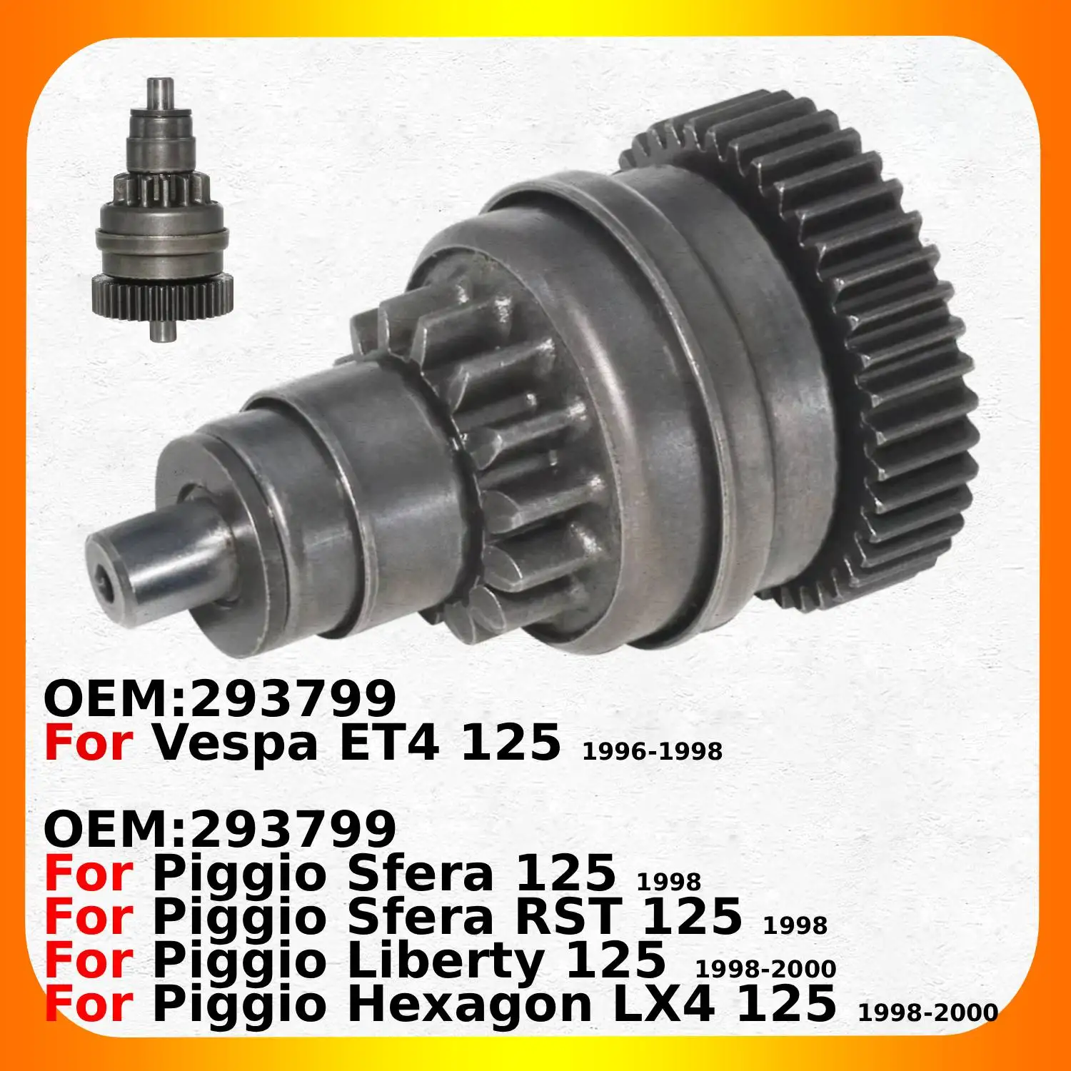 Детали для стартера мотоцикла Bendix/детали для стартера Piggio Sfera/Sfera RST 125 Liberty 125 hex LX4 125 для Vespa ET4 125
Детали для стартера мотоцикла Bendix/детали для стартера Piggio Sfera/Sfera RST 125 Liberty 125 hex LX4 125 для Vespa ET4 125