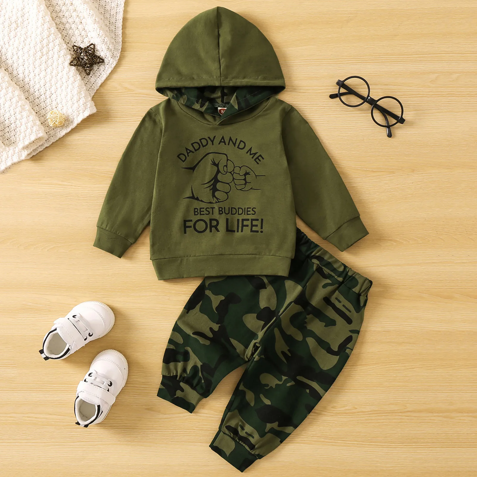 0-3 Years Toddler Infant Baby Boys 2Pcs Sets Letter Camouflage Long Sleeve Pullover Hooded Sweatshirts+Trousers Sets Outfits
0-3 Years Toddler Infant Baby Boys 2Pcs Sets Letter Camouflage Long Sleeve Pullover Hooded Sweatshirts+Trousers Sets Outfits