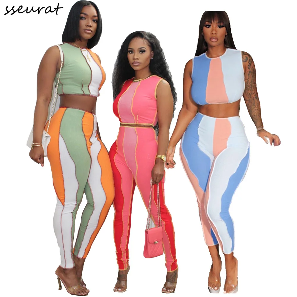 Two Piece Set Women Summer Fitness Outfits Patchwork Top + Jogger Pants Suits Street Active Tracksuit
Two Piece Set Women Summer Fitness Outfits Patchwork Top + Jogger Pants Suits Street Active Tracksuit