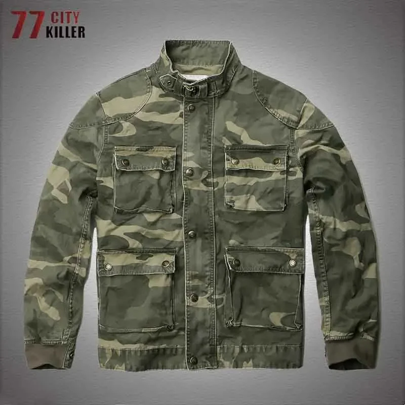 Куртка-карго Мужская камуфляжная, хлопок, много карманов, стиль сафари, тактический пиджак с воротником-стойкой, винтажная уличная одежда в стиле милитари, осень
Куртка-карго Мужская камуфляжная, хлопок, много карманов, стиль сафари, тактический пиджак с воротником-стойкой, винтажная уличная одежда в стиле милитари, осень