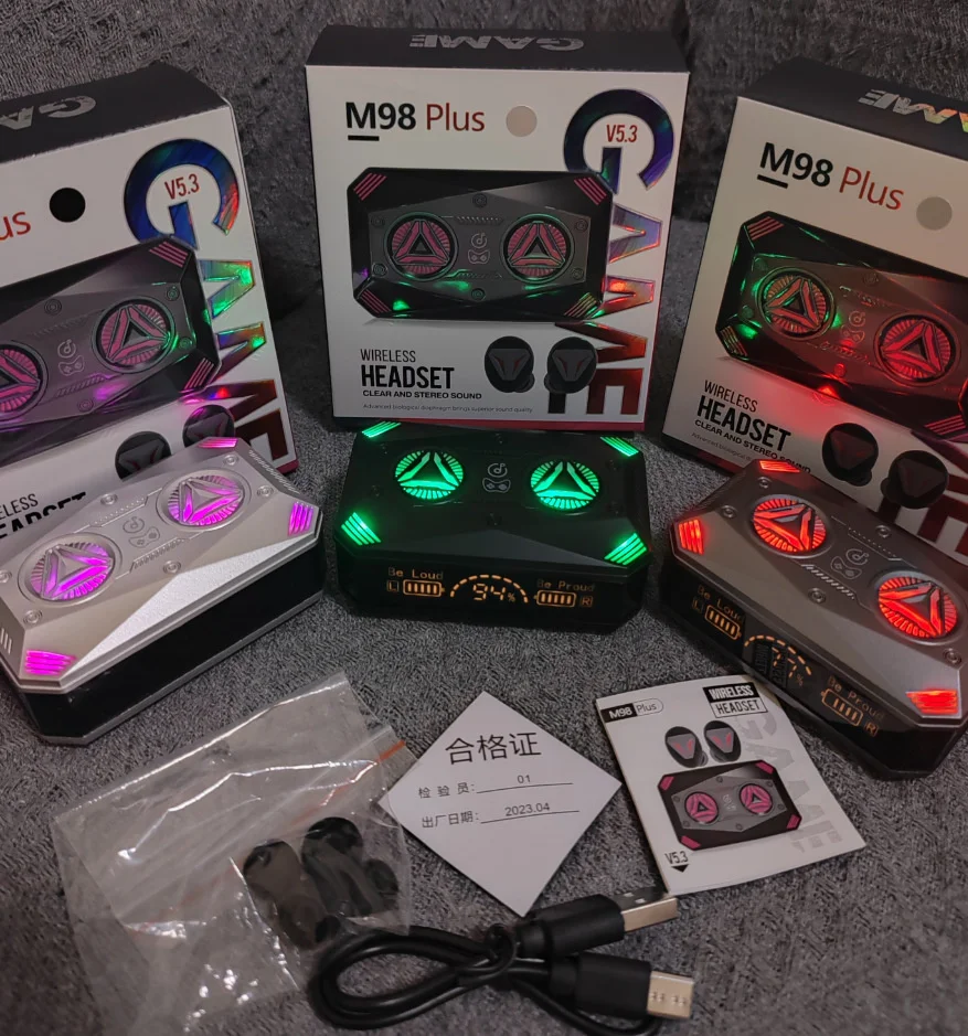 NEW TWS M98 Earphones In Ear Gaming Headsets Sports Earbuds Wireless Bluetooth 5.3 HIFI Headphones LED Digital Display Esports
NEW TWS M98 Earphones In Ear Gaming Headsets Sports Earbuds Wireless Bluetooth 5.3 HIFI Headphones LED Digital Display Esports