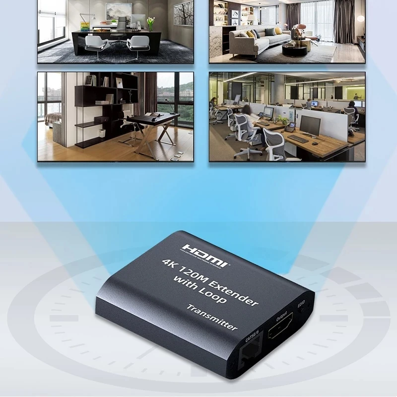 Extender HDMI RJ45 4K extender cat5 60M 120M audio Kit over ethernet cat6/5e for PS4 apple TV PC laptop HDTV | Электроника
