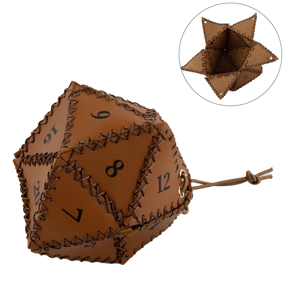 1pc Dice Bag Drawstring Bag PU Leather Dice Pouch Polyhedral Dice Shape Coin Pouch Drawstring Leather Dice Pouch For D&D Dices
1pc Dice Bag Drawstring Bag PU Leather Dice Pouch Polyhedral Dice Shape Coin Pouch Drawstring Leather Dice Pouch For D&D Dices