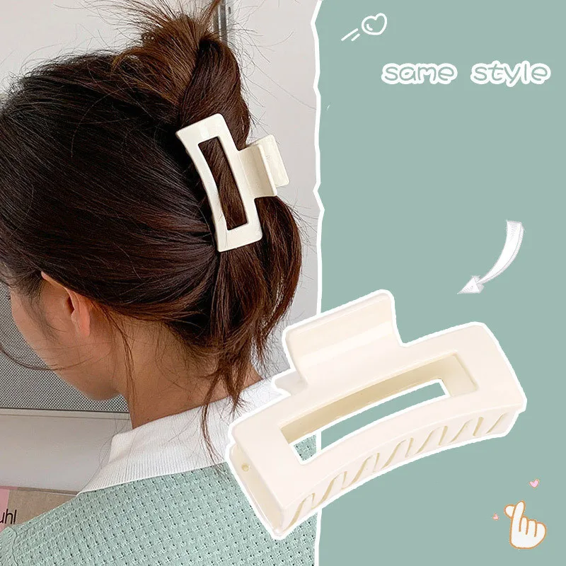 Women Claw Clip jelly candy solid color Tough Colorful Plastic Hair Claw Large Size Hair Clamps Claw Clip Crab Hair Accessories 
Women Claw Clip jelly candy solid color Tough Colorful Plastic Hair Claw Large Size Hair Clamps Claw Clip Crab Hair Accessories