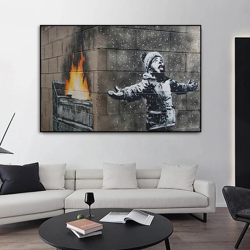 

Banksy Street Graffiti Artwork Canvas Paintings Modern Pop Wall Art Poster and Print Pictures for Living Room Cuadros Home Decor
