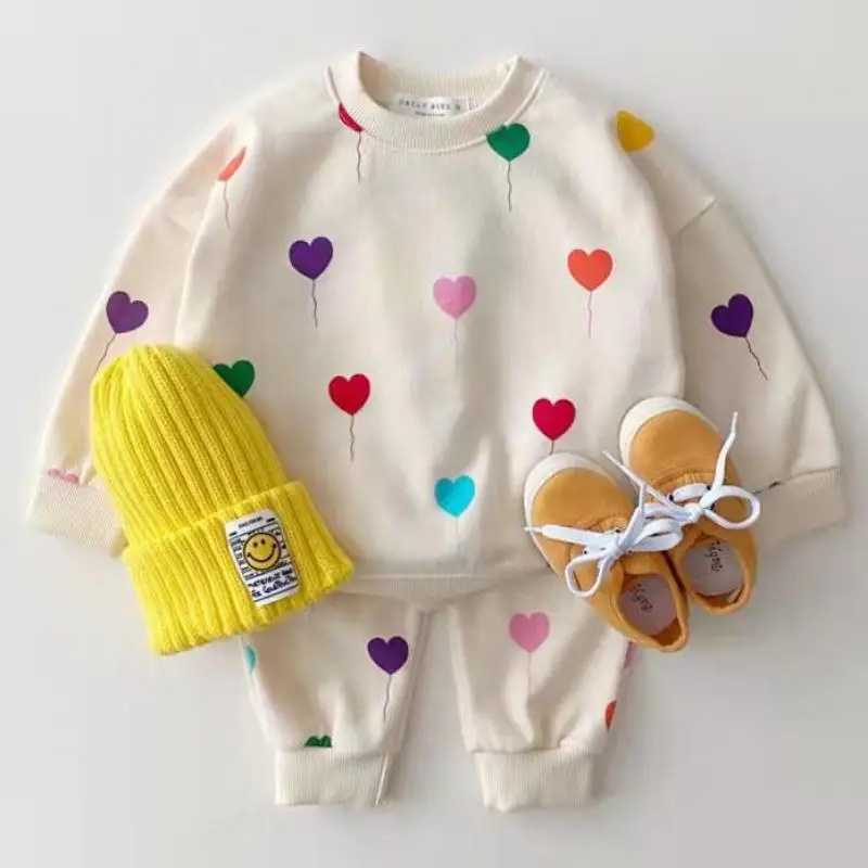 Kid Boy Fashion Autumn Sports Set Baby Girl Sweet Flower Pullover Sweatshirts And Loose Cute Love Balloon Pants 2pc Suit
Kid Boy Fashion Autumn Sports Set Baby Girl Sweet Flower Pullover Sweatshirts And Loose Cute Love Balloon Pants 2pc Suit
