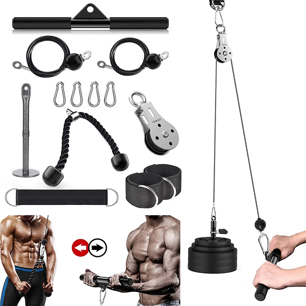 Gym Fitness DIY Pulley Cable Machine Attachments Equipment Weight Lifting Workout Pull Down Muscle Biceps Tricep Blaster Trainer
Gym Fitness DIY Pulley Cable Machine Attachments Equipment Weight Lifting Workout Pull Down Muscle Biceps Tricep Blaster Trainer