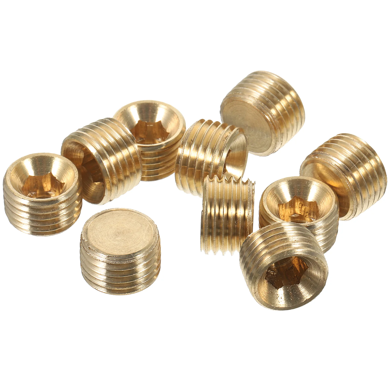 10pcs Brass Pipe End Brass Pipe Fitting Internal Hex Thread 1/4 Inch Pipe Fitting 
10pcs Brass Pipe End Brass Pipe Fitting Internal Hex Thread 1/4 Inch Pipe Fitting