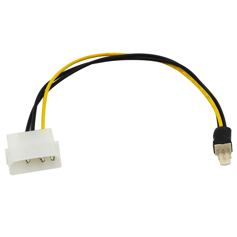 Кабель питания с 4-контактным разъемом Molex «папа» на 3-контактный внешний разъем питания
Кабель питания с 4-контактным разъемом Molex «папа» на 3-контактный внешний разъем питания