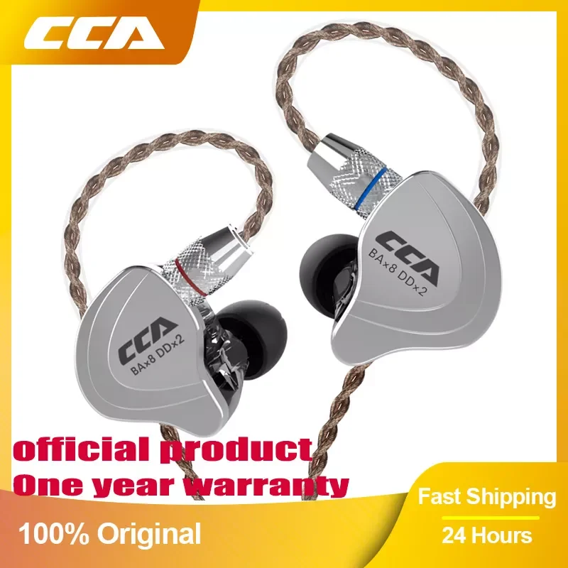 CCA C10 Headphones 4BA+1DD Hybrid Technology HiFi In Ear Music DJ Gamer Sport Earphone Active Noice Cancelling Monitor Headset
CCA C10 Headphones 4BA+1DD Hybrid Technology HiFi In Ear Music DJ Gamer Sport Earphone Active Noice Cancelling Monitor Headset