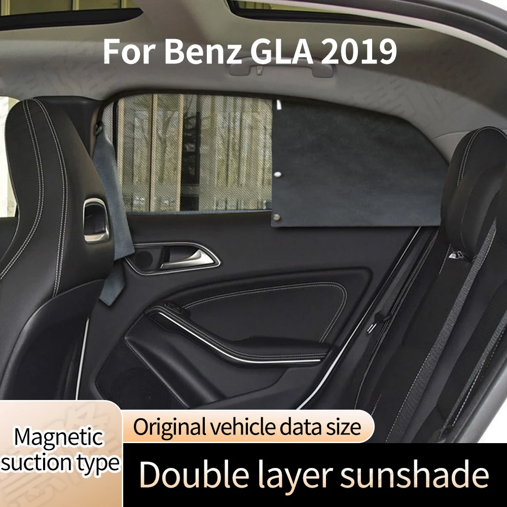

Автомобильные полноразмерные шторы для Benz GLA 2019 бархатные двухслойные оконные солнцезащитные шторы с оленем теплоизоляция и защита от солнца