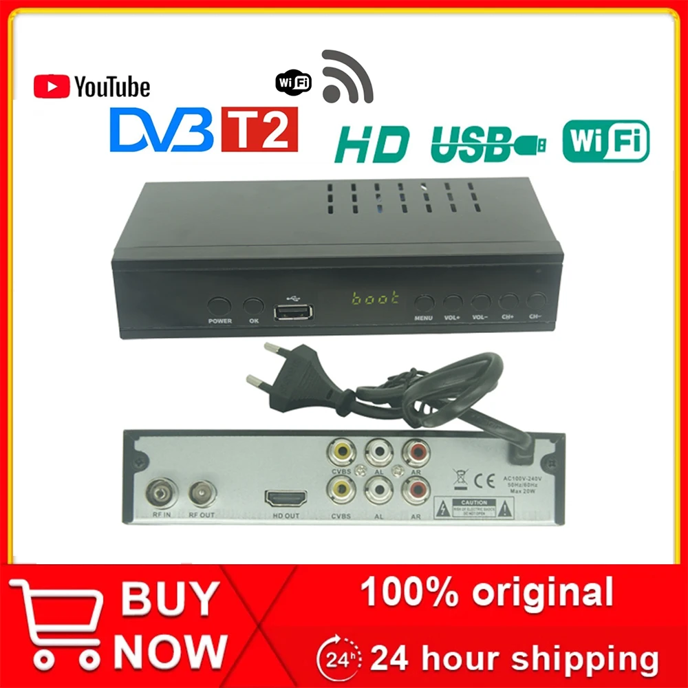 DVB T2 Italy Spain Digital TV Box DVB T2 Set Top Box H.264 Digital Terrestrial Reception DVB T2 Set Top Box
DVB T2 Italy Spain Digital TV Box DVB T2 Set Top Box H.264 Digital Terrestrial Reception DVB T2 Set Top Box
