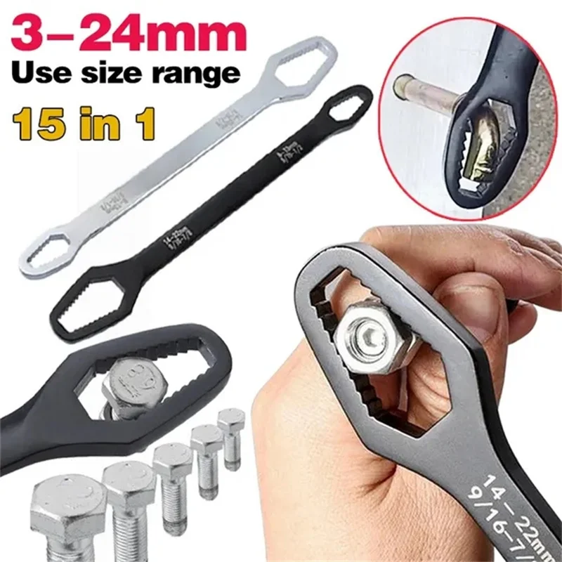 Multifunctional 3-24mm Double-ended Torx Wrench Household Tools Universal Self-tightening Adjustable Special-shaped Wrench
Multifunctional 3-24mm Double-ended Torx Wrench Household Tools Universal Self-tightening Adjustable Special-shaped Wrench