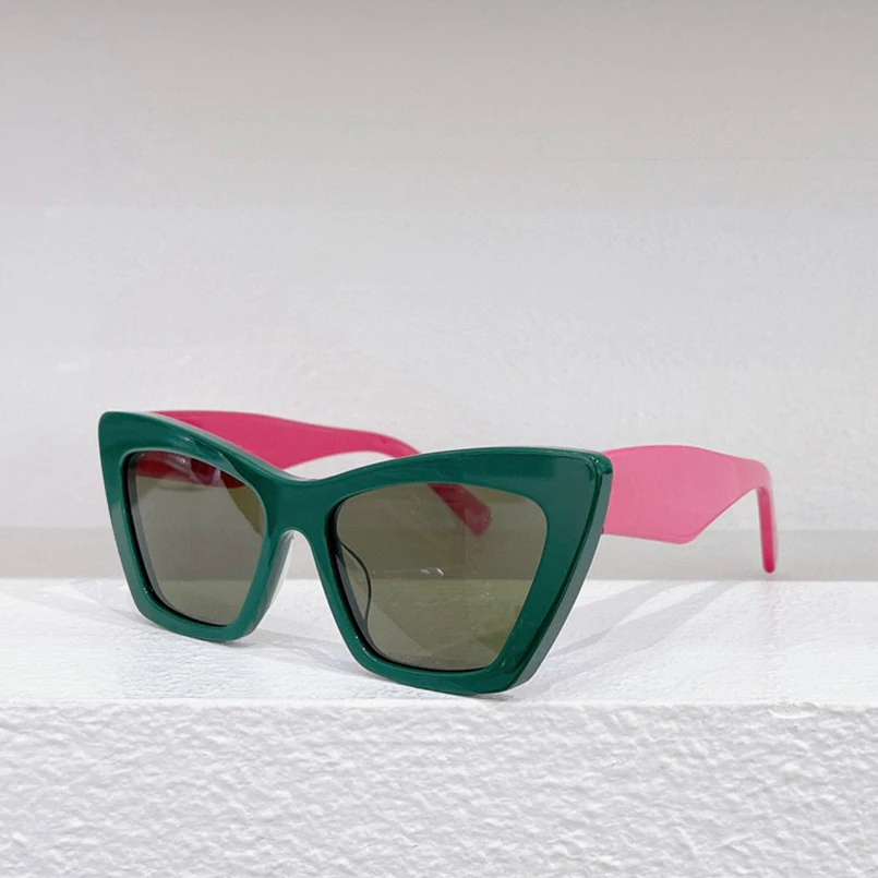 

Солнцезащитные очки «кошачий глаз» для мужчин и женщин, большие очки в зеленой, розовой, красной, белой, черной оправе, с защитой от ультрафиолета UV400, 5 цветов, 929