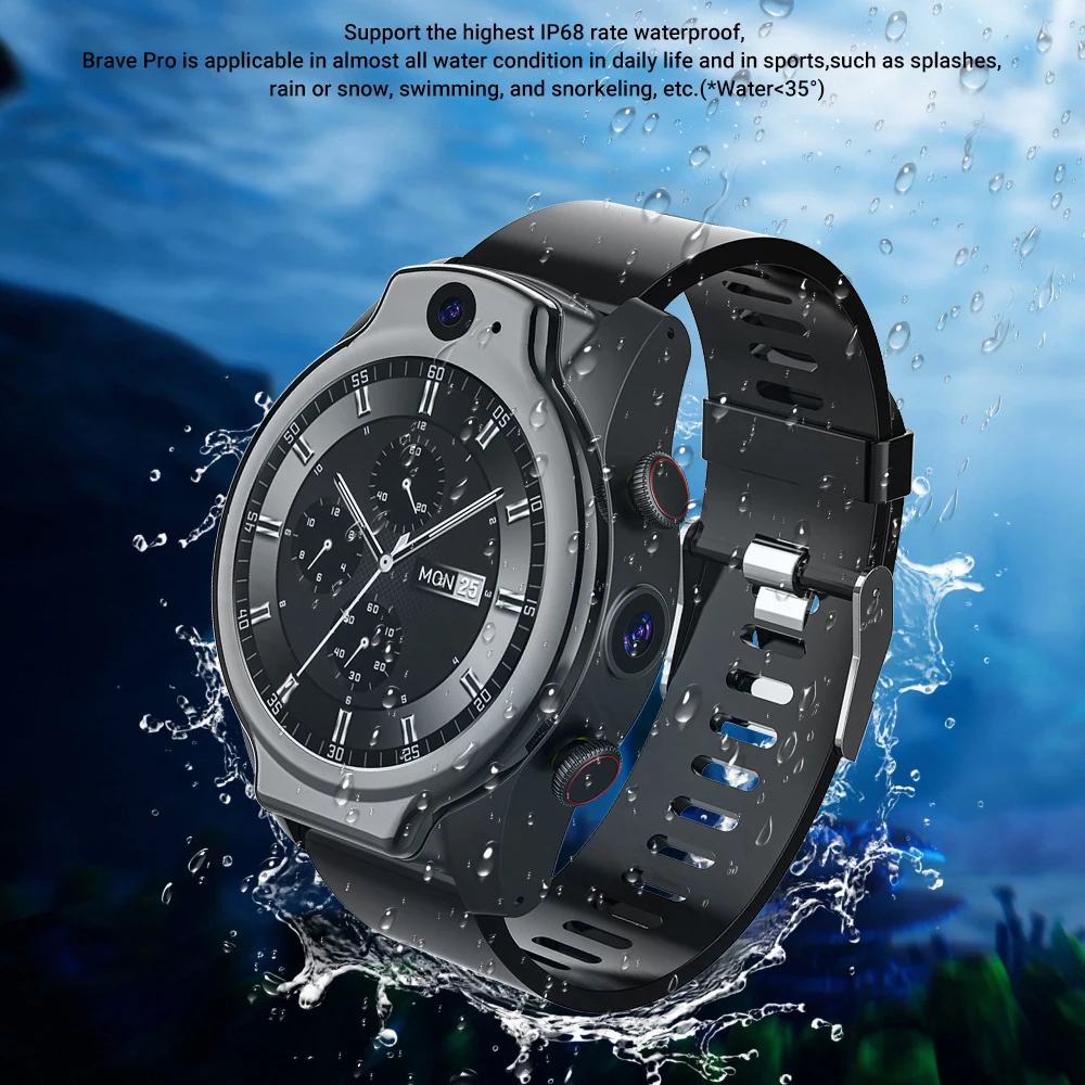 

Rogbid Brave Pro smart watch 1.69 inch HD round screen 4G full Netcom dual camera face recognition